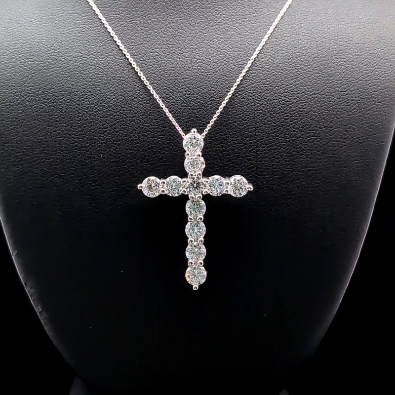 CROSS PENDANT 14KW FG VS2 CVD DIA 2.71CTS WITHOUT CHAIN