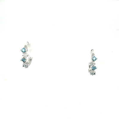 HOOPS EARRINGS 14KW FG/BLUE VS2 CVD DIA 0.62CTS