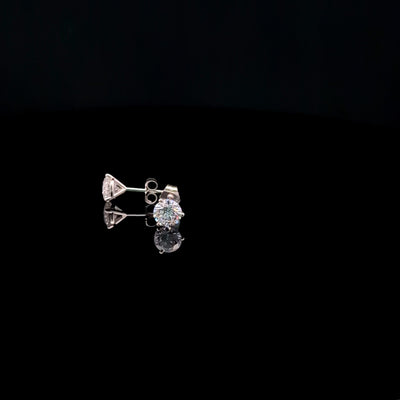 MARTINI STUD EARRINGS 14KW EF VS2 HPHT DIA 1.53CTS