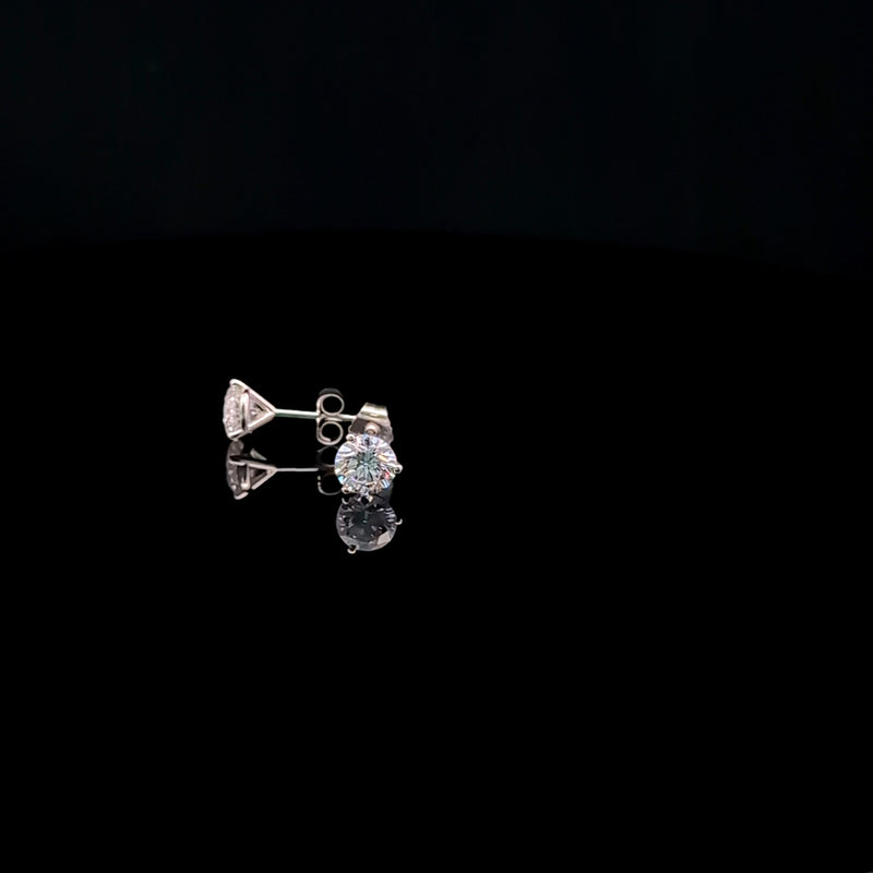 MARTINI STUD EARRINGS 14KW EF VS2 HPHT DIA 1.53CTS