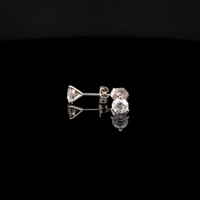 MARTINI STUD EARRINGS 14KW DE VS2 HPHT DIA 0.75CTS