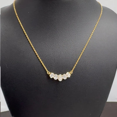 BAR PENDANT 14KY EF SI2 HPHT DIA .61CTS