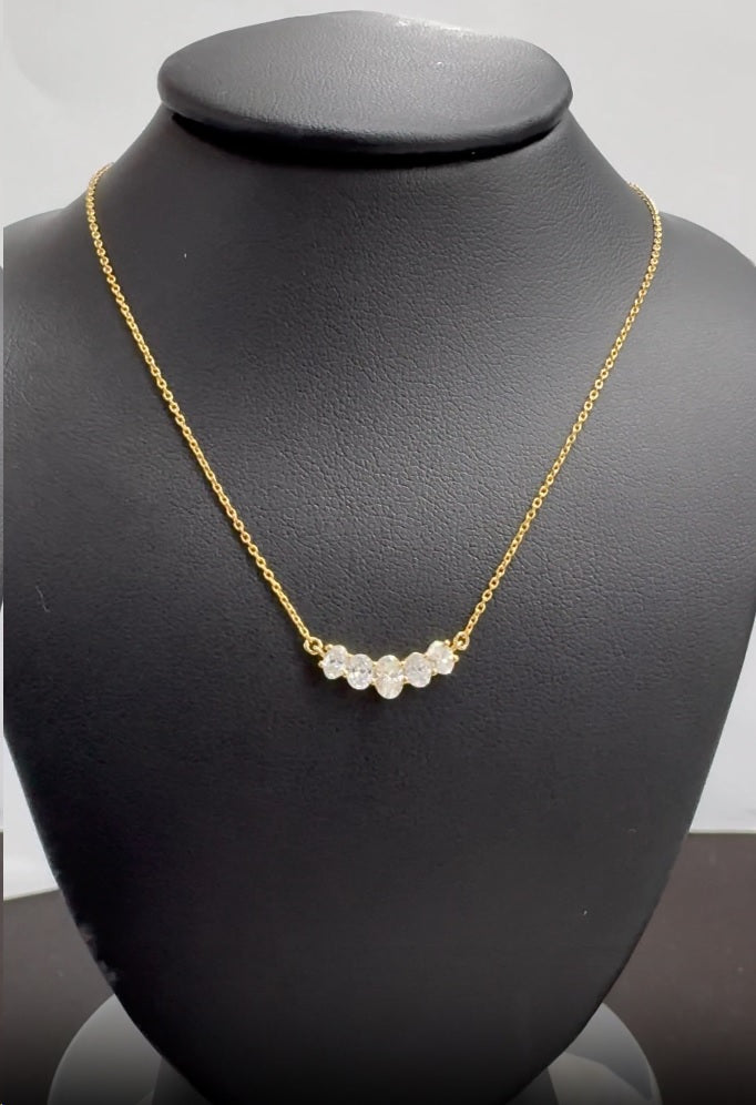 BAR PENDANT 14KY EF SI2 HPHT DIA .61CTS