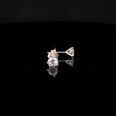 MARTINI STUD EARRINGS 14KW DE VS2 HPHT DIA 0.75CTS