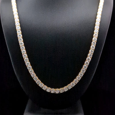 TENNIS NECKLACES 14KY EF VS2 HPHT DIA 19.70CTS