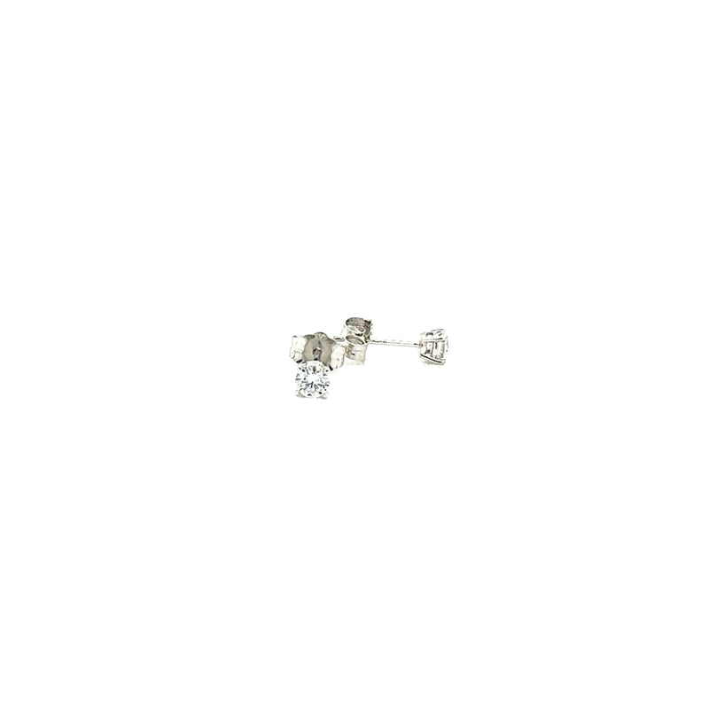 BASKET STUD EARRINGS 14KW DE VS1 HPHT DIA 0.27CTS
