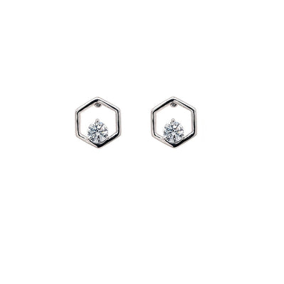 FANCY EARRINGS 14KW BLUE VS ROUND CVD DIA 0.47CTS
