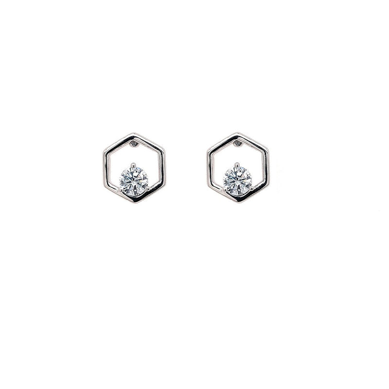 FANCY EARRINGS 14KW BLUE VS ROUND CVD DIA 0.47CTS