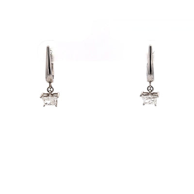 DROP EARRING 14KW E VS1 HPHT DIA 0.78CTS
