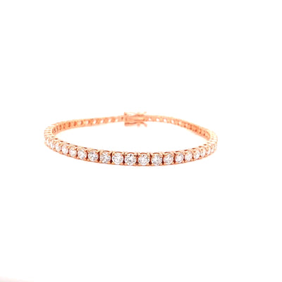 TENNIS BRACELET 14KR EF VS2 HPHT DIA 5.28CTS
