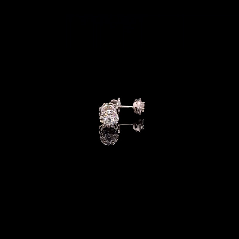 CLUSTER EARRING 14KW FG VS2 CVD DIA 0.59CTS