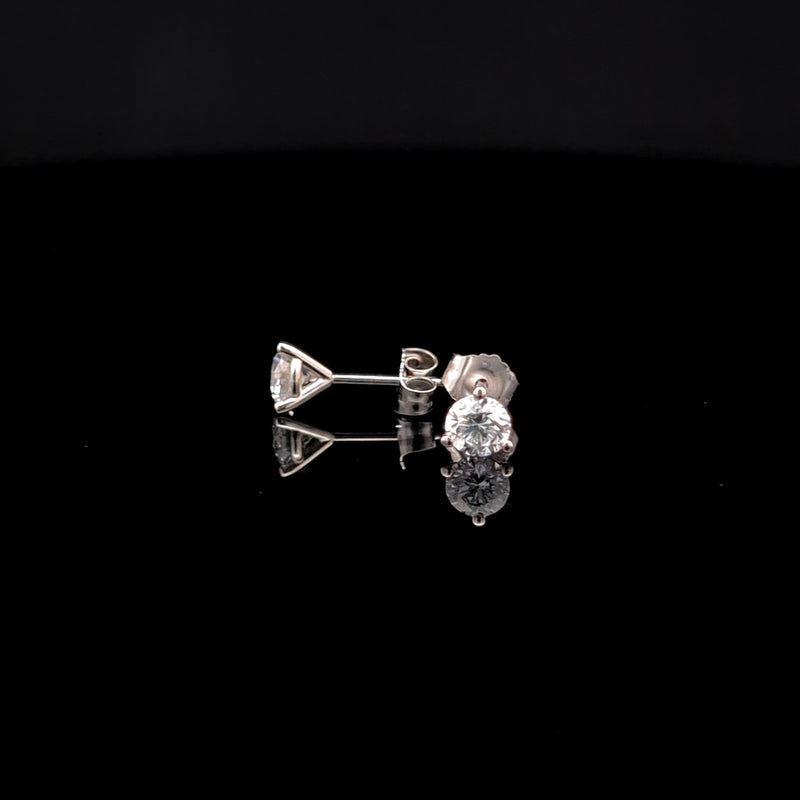 MARTINI STUD EARRINGS 14KW DE VS2 HPHT DIA 0.73CTS