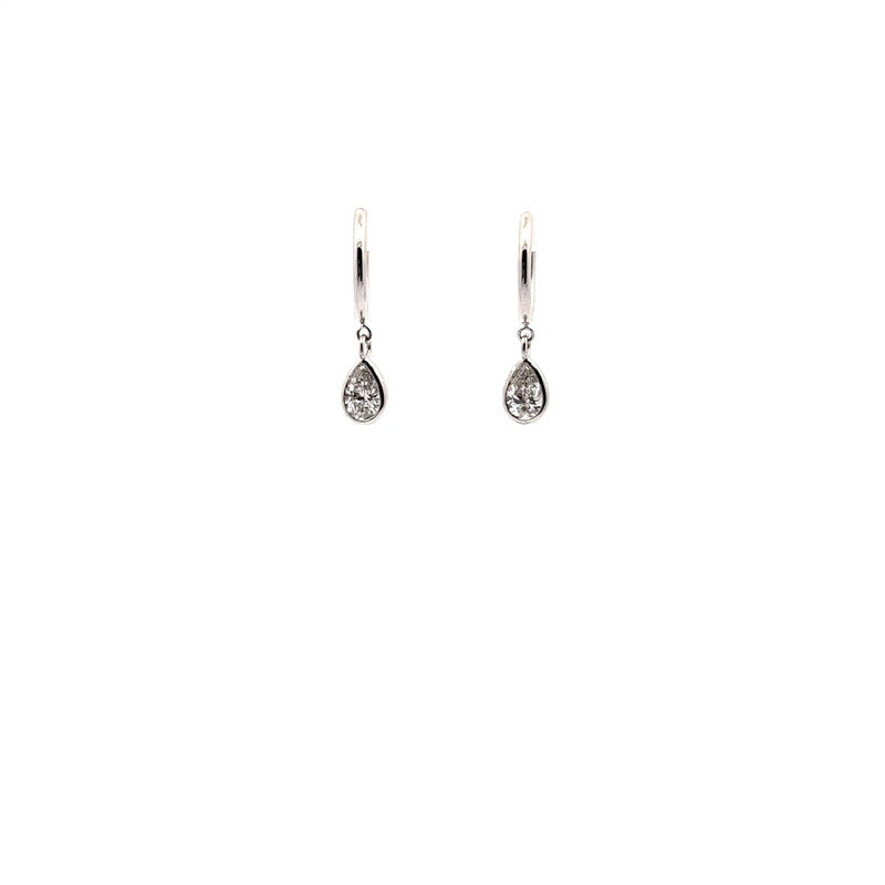 DROP EARRING 14KW EF VS1 HPHT DIA 0.70CTS