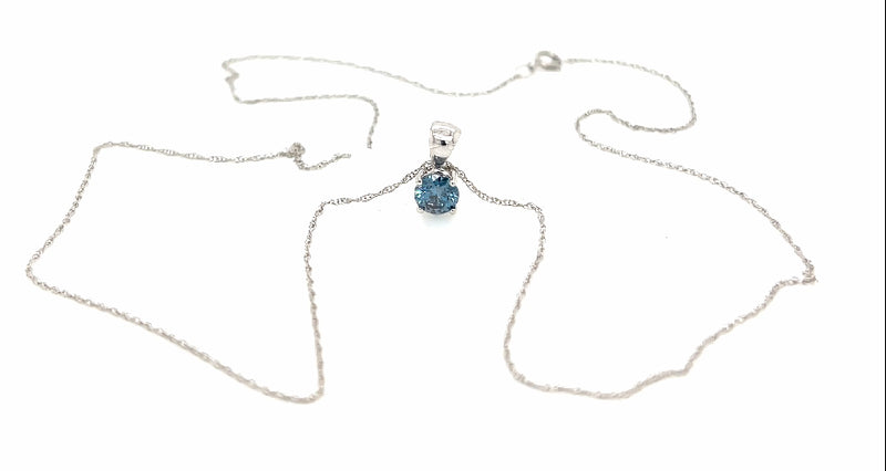 SOLITAIRE PENDANTS 14KW BLUE VS2 CVD DIA 0.51CTS