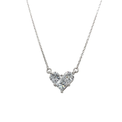 HEART PIE-CUT PENDANT 14KW F VS1 HPHT DIA 1.1CTS