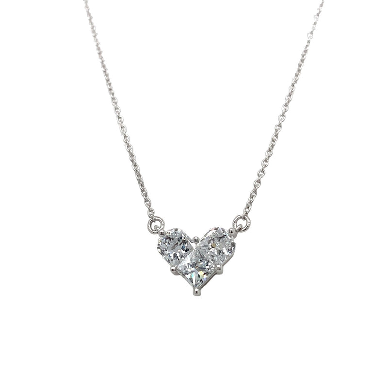 HEART PIE-CUT PENDANT 14KW F VS1 HPHT DIA 1.1CTS