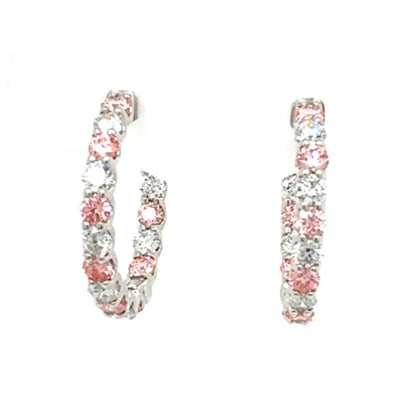 HOOPS EARRINGS 14KW FG VS2 CVD DIA 3.52CTS