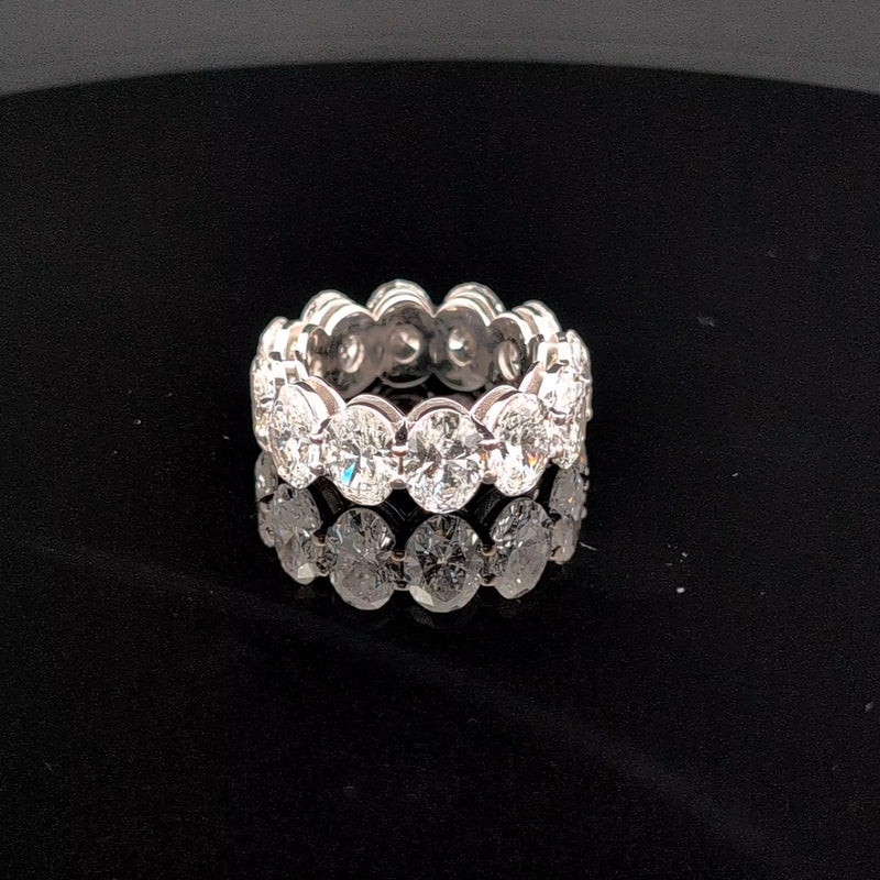OVAL ETERNITY BAND 14KW E VS1 HPHT DIA 10.36CTS
