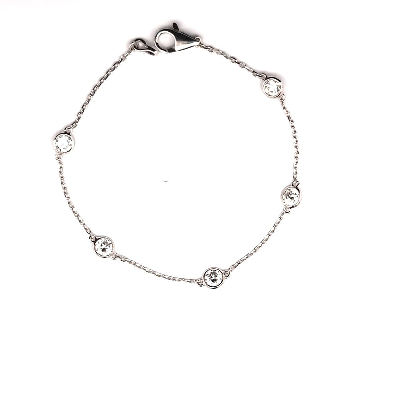 DIAMOND BY THE YARD BRACELET 14KW FG VS2 CVD DIA 1.25CTS