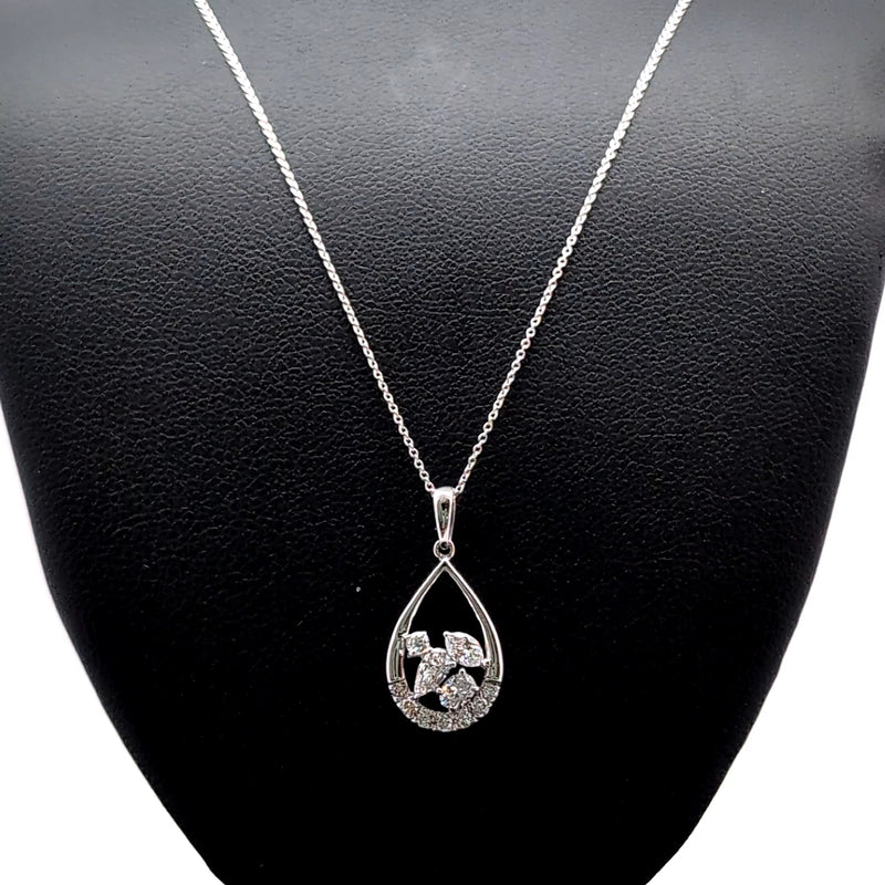 FANCY PENDANT 14KW EF VS1 HPHT DIA 0.48CTS