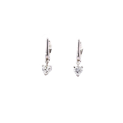 DROP HOOPS EARRING 14KW EF VS1 HPHT DIA 0.91CTS