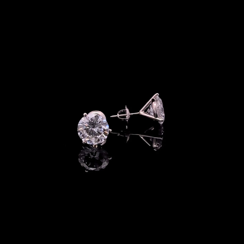 MARTINI STUD EARRINGS 14KW FG VS2 CVD DIA 6.04CTS