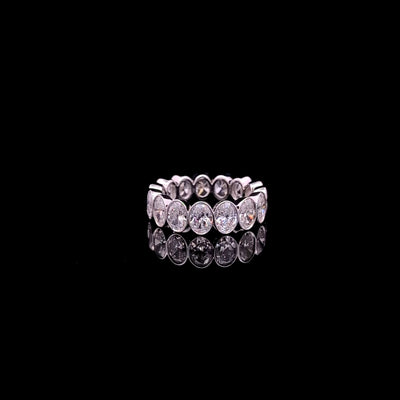 OVAL ETERNITY BAND 14KW FG VS1 CVD DIA 5.75CTS