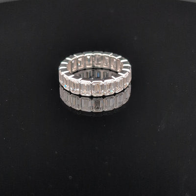 EMERALD ETERNITY BAND 14KW EF VS1 HPHT DIA 6.07CTS
