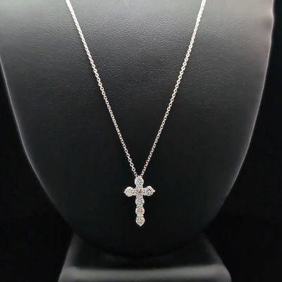 CROSS PENDANT 14KW EF VS2 HPHT DIA 0.60CTS