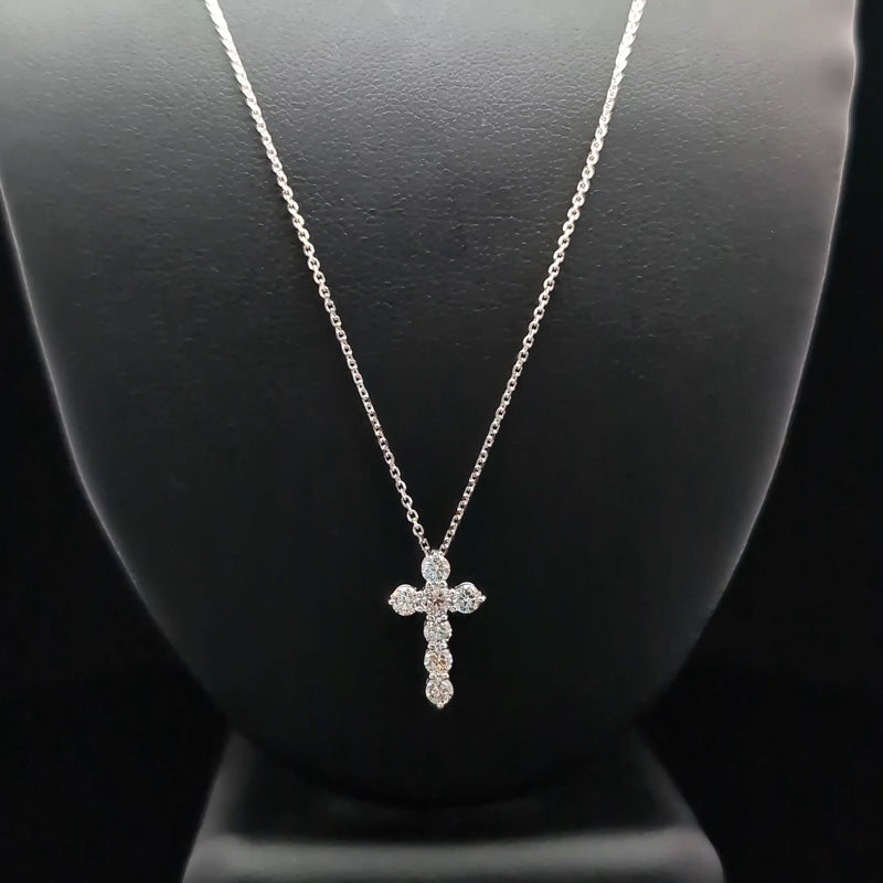 CROSS PENDANT 14KW EF VS2 HPHT DIA 0.60CTS