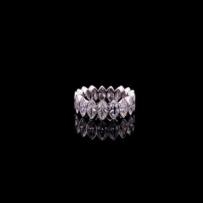 MARQUISE ETERNITY BAND 14KW EF VS1 HPHT DIA 5.6CTS
