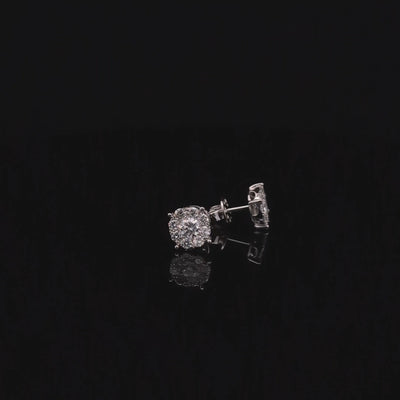 CLUSTER EARRING 14KW FG VS2 CVD DIA 1.30CTS
