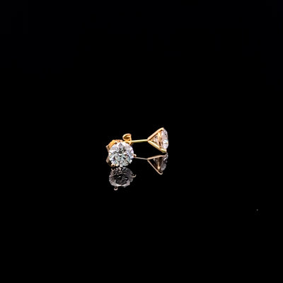 MARTINI STUD EARRINGS 14KY DE VS2 DIA 2.75CTS