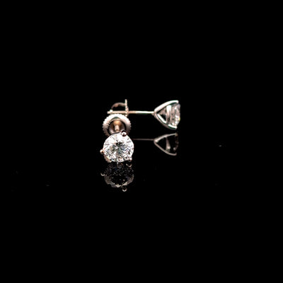 MARTINI STUD EARRING 14KW EF SI3 HPHT DIA 2.04CTS