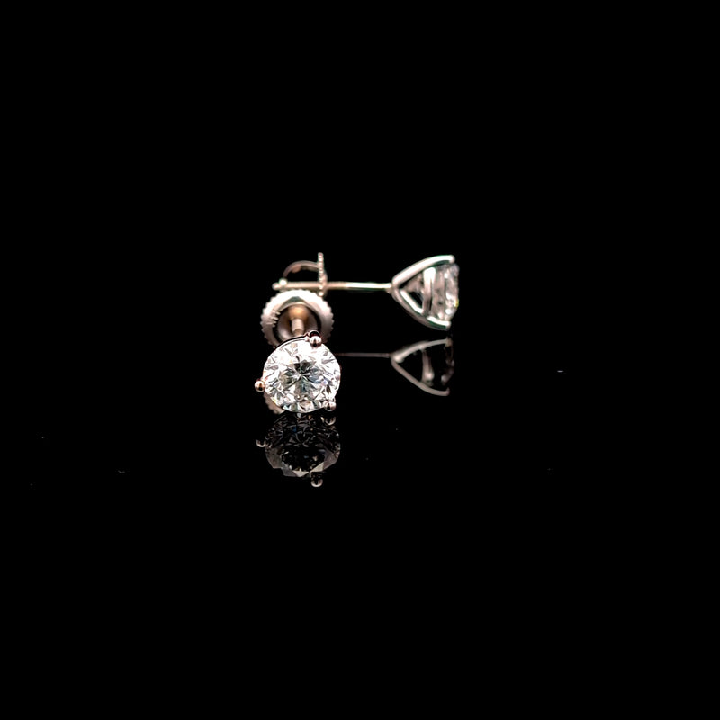 MARTINI STUD EARRING 14KW EF SI3 HPHT DIA 2.04CTS