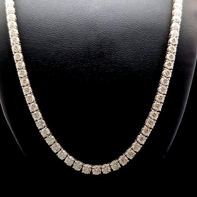 TENNIS NECKLACE 14KW EF VS2 HPHT DIA 16.73CTS