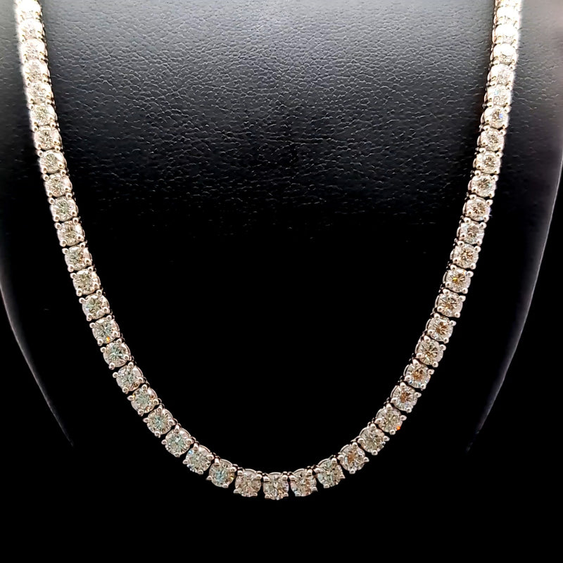 TENNIS NECKLACE 14KW EF VS2 HPHT DIA 16.73CTS