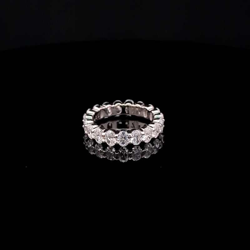 OVAL ETERNITY RING 14KW EF VS1 HPHT DIA 3.73 CTS