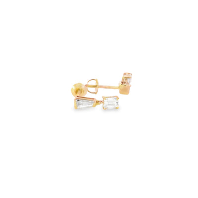 FANCY EARRING 14KY EF VS1 HPHT DIA 0.93CTS