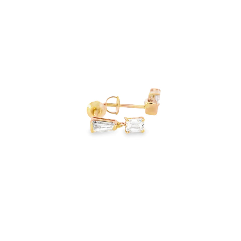 FANCY EARRING 14KY EF VS1 HPHT DIA 0.93CTS
