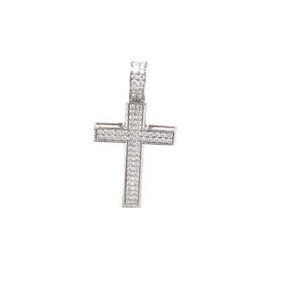 CROSS PENDANTS 14KW EF VS2 HPHT DIA 0.81CTS