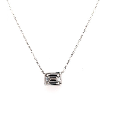 SOLITAIRE PENDANT 14KW EF VS1 HPHT DIA 0.87CTS