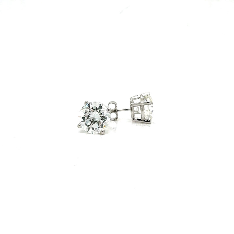 BASKET STUD EARRINGS 14KW FG VS2 CVD DIA 4.23CTS