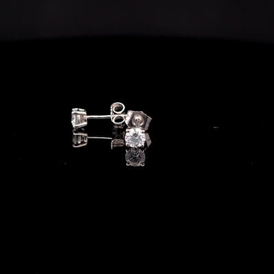BASKET STUD EARRING 14KW DE VS2 HPHT DIA 0.47CTS