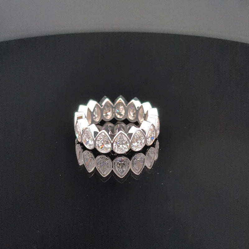PEAR ETERNITY BAND 14KW EF VS1 HPHT DIA 5.90CTS