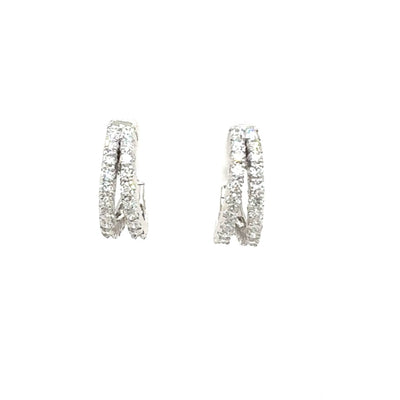 HOOPS EARRINGS 14KW EF VS2 HPHT DIA 1.96CTS