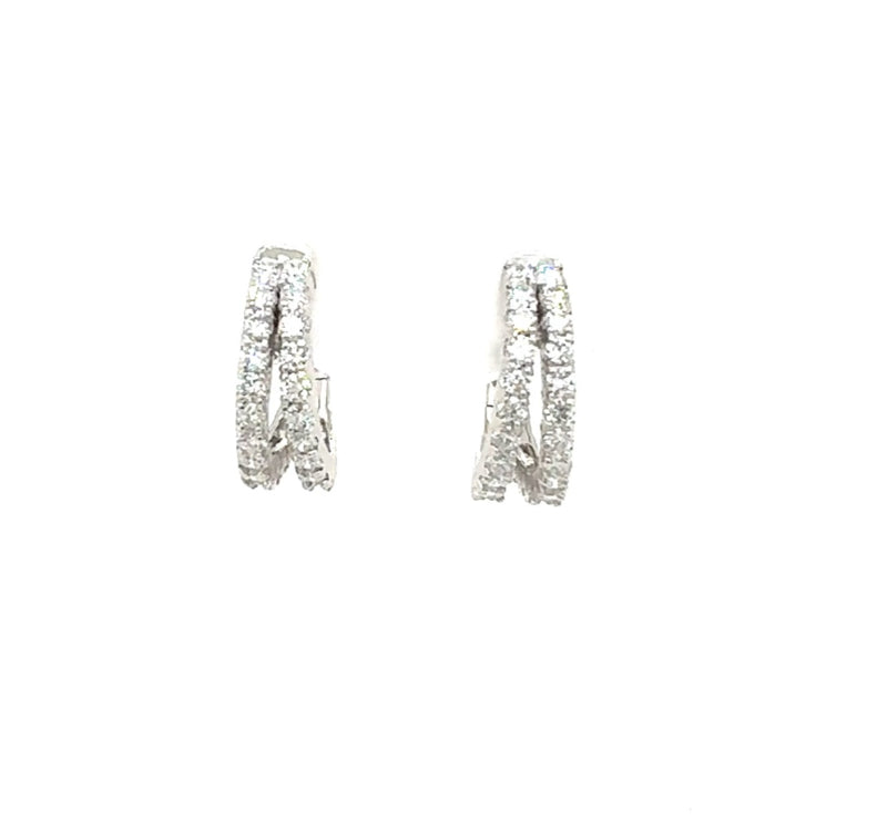 HOOPS EARRINGS 14KW EF VS2 HPHT DIA 1.96CTS