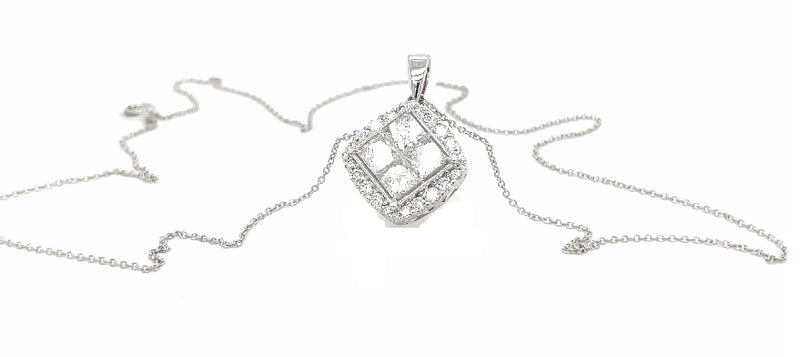 HALO PENDANTS 14KW EF VS HPHT DIA 2.13CTS