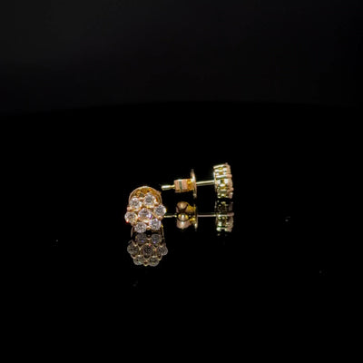 CLUSTER EARRING 14KY FG VS2 CVD DIA 0.64CTS