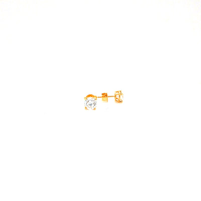 BASKET STUD EARRINGS 14KY G VS2 CVD DIA 1.06CTS